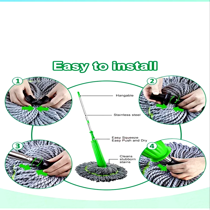 Self-twisting Water Rotating Mop