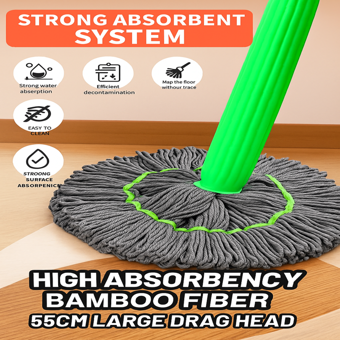 Self-twisting Water Rotating Mop