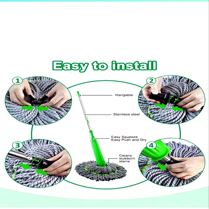 Self-twisting Water Rotating Mop